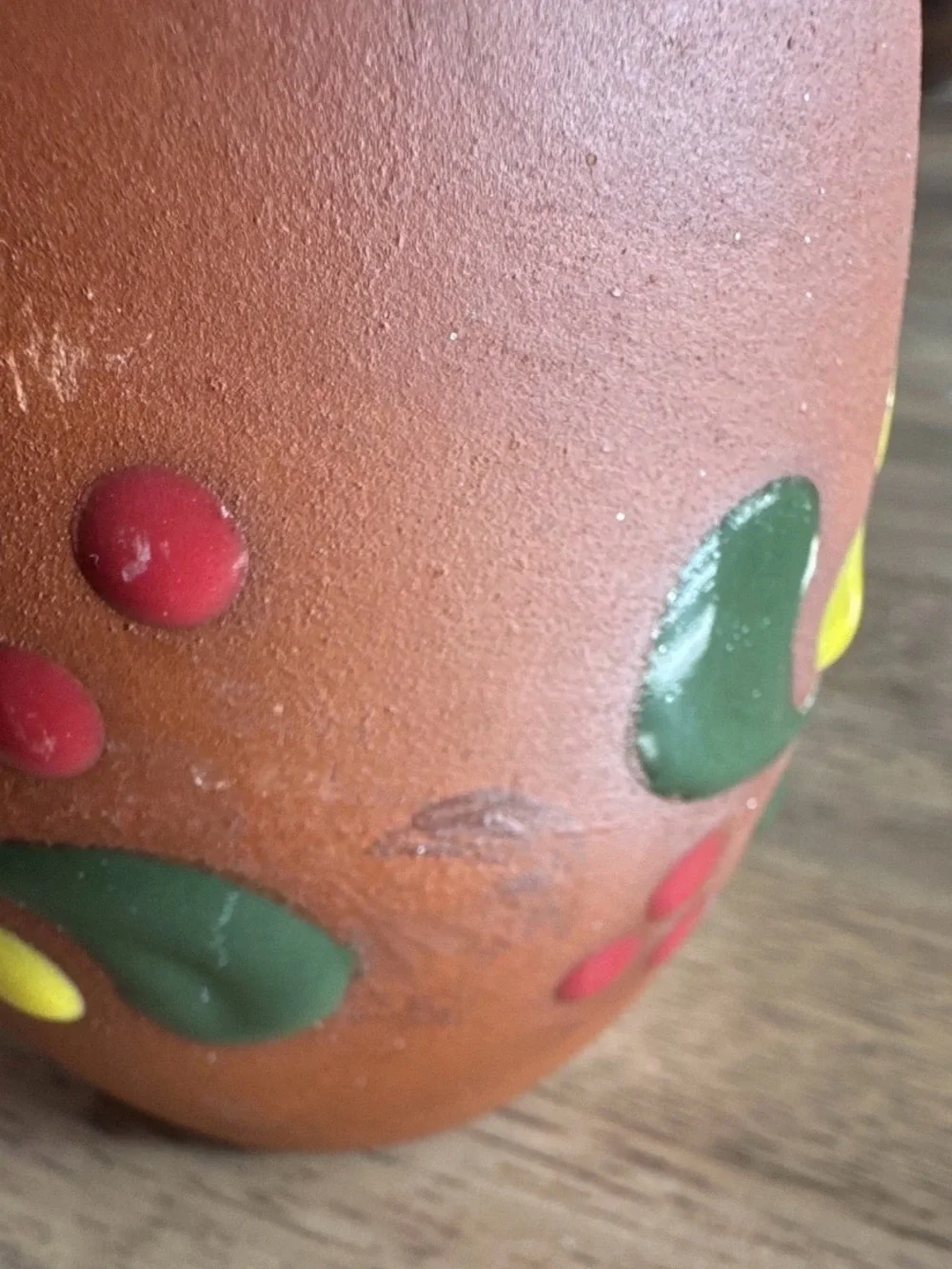 VTG La Luna Moon Face Pottery Vase Jug Southwestern Celestial Folk Art Ceramic